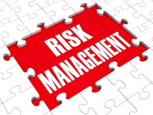 Risk Management Shows Identifying, Evaluating And Treating Risks